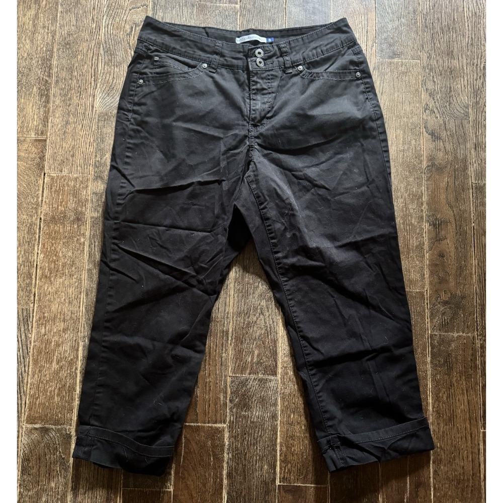 BANDOLINOBLU Women's Cropped Black Pants Capri‎  Size 6